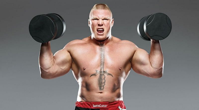 Brock Lesnar is a mountain of a man who trains to stay in top shape.