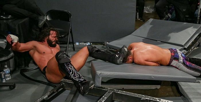 Had Tony Nese missed, this match may have ended with him on his back and down a leg