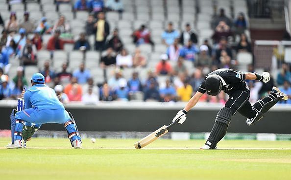 Ravindra Jadeja runs out Ross Taylor.