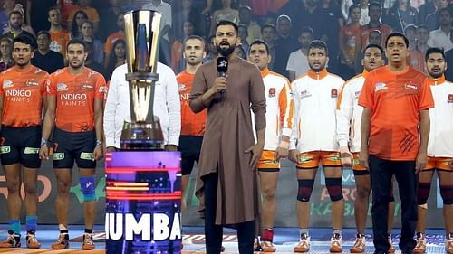 Virat Kohli was in attendance for last night's match between Puneri Paltan and U Mumba