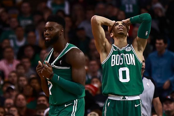 Jayson Tatum and Jaylen Brown have been linked with a trade from the Celtics.
