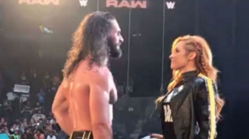 Seth Rollins and Becky Lynch