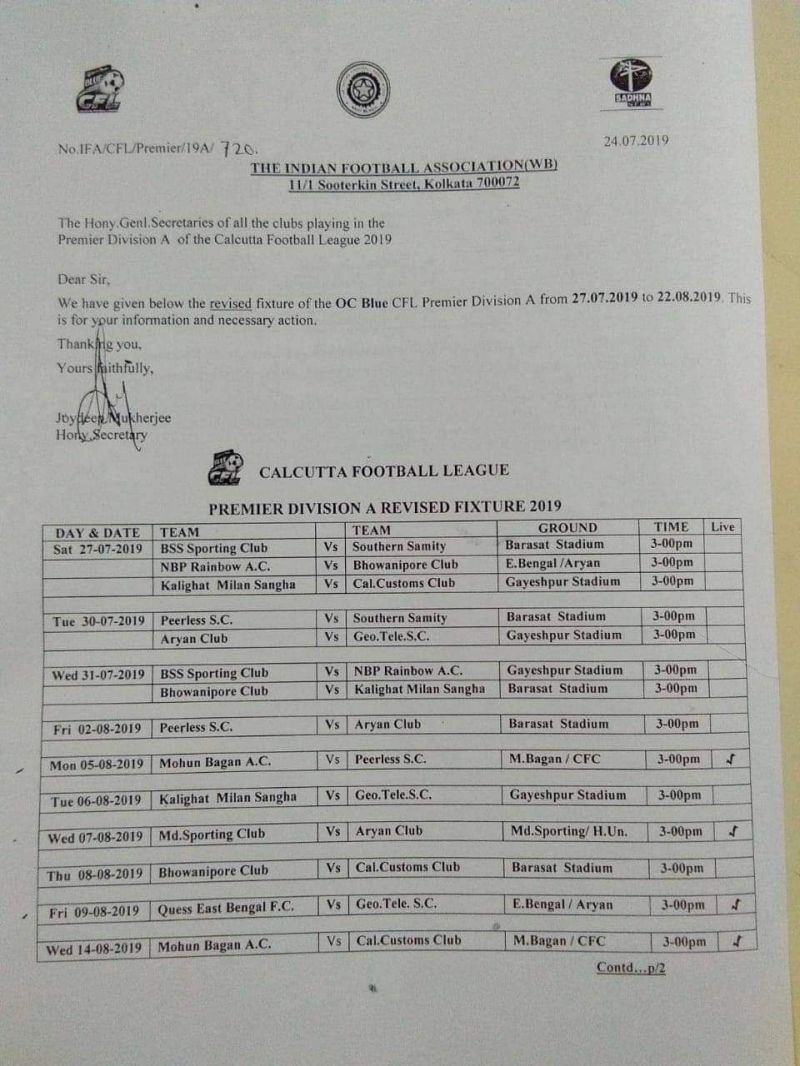 Revised Fixtures Page 1