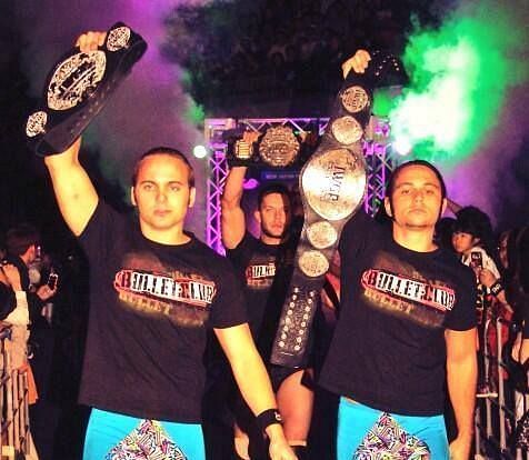 The Young Bucks with Prince Devitt (middle)