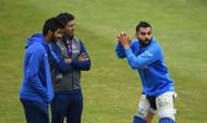 Virat Kohli during a training session