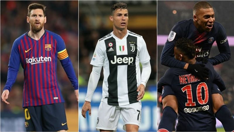 Messi&#039;s Barcelona, Ronaldo&#039;s Juventus and Mbappe-Neymar at PSG all feature (Picture source: 90Min)