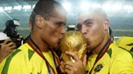 Ronaldo (right) kissing the 2002 FIFA World Cup trophy Brazil-Argentina All-time Combined XI Enter caption