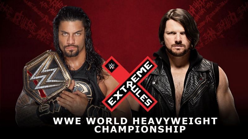 Image result for roman reigns vs aj styles extreme rules