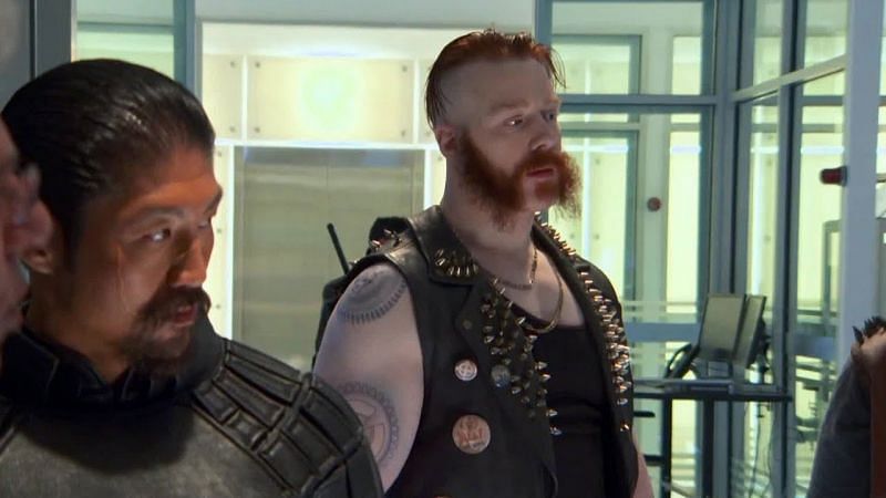 Sheamus as Rocksteady in the 2016 TMNT film before getting mutated.
