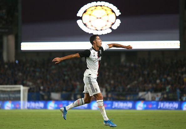 Ronaldo scored from a free-kick to draw Juventus level