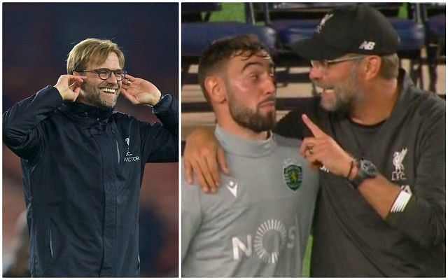 Bruno Fernandes and Jurgen Klopp