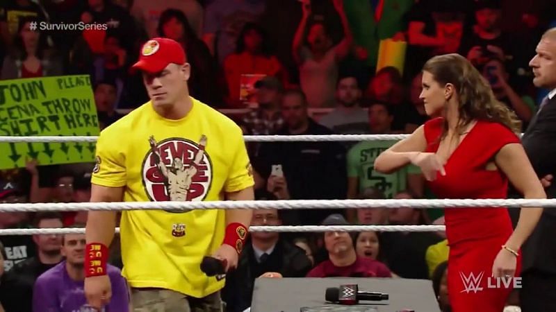 Stephanie McMahon and John Cena