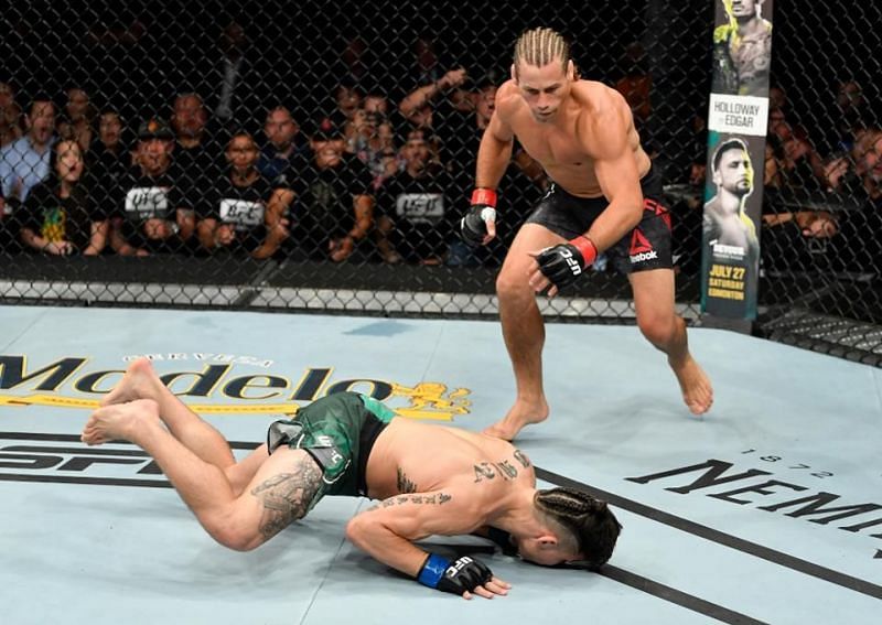 Urijah Faber made good on his return, stopping Ricky Simon in less than a minute