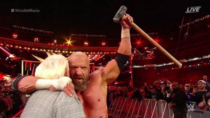 Triple H defeated Batista at WrestleMania 35 with a little help from Ric Flair