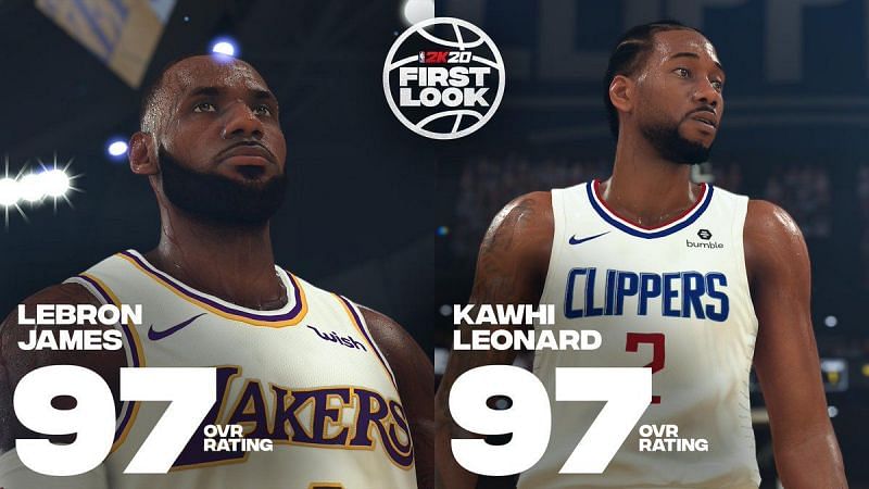 LeBron James and Kawhi Leonard top the ratings with 97 OVR apiece