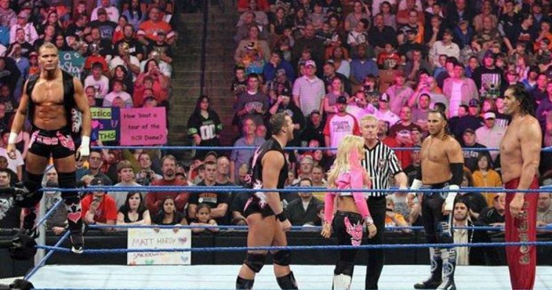 The Hart Dynasty (Tyson Kidd and Davey Boy Smith Jr.) vs. Matt Hardy and The Great Khali.