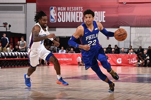 Matisse Thybulle (R) in action during the NBA Summer League