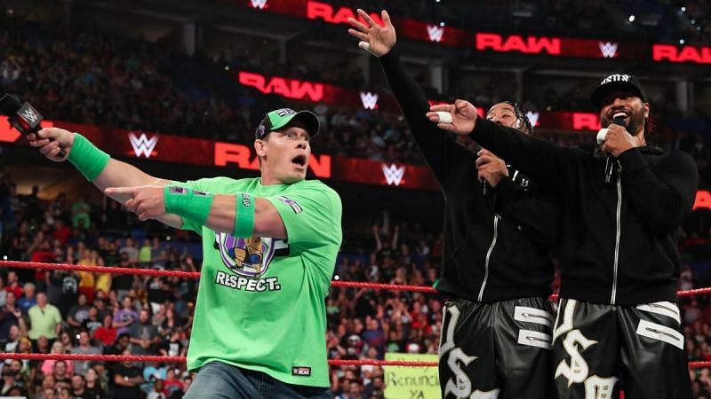 John Cena opened Monday Night RAW and was soon joined by The Usos