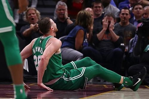 Gordon Hayward writhes in pain