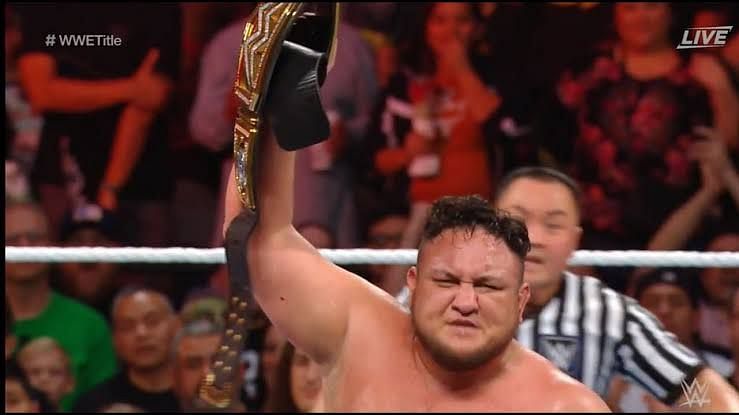 Samoa Joe With The WWE Title