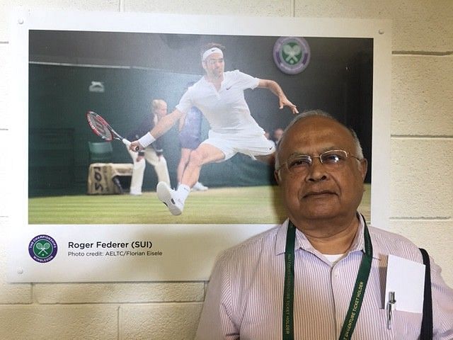 My dad at centre-court