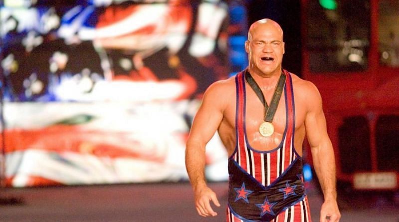 Kurt Angle, so far the only Olympic gold medalist in amateur wrestling to work in WWE.