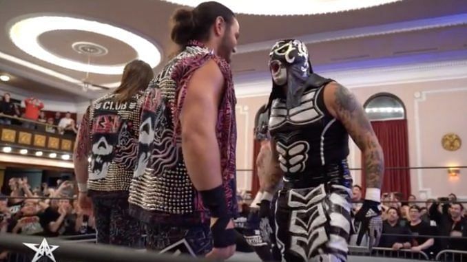 Pentagon Jr. of the Lucha Brothers mouths off to Matt Jackson of the Young Bucks.