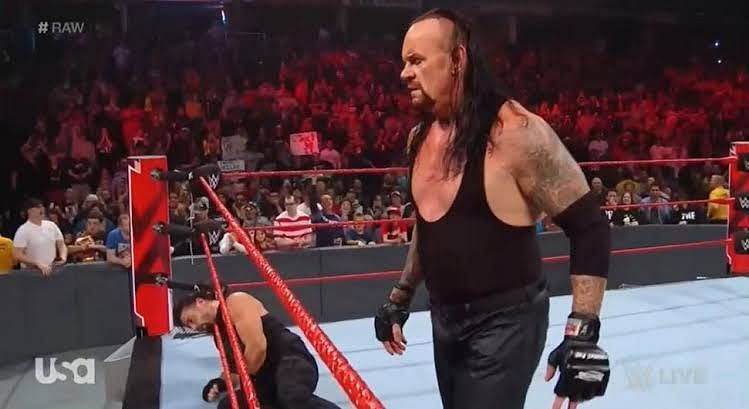 Taker and Reigns must not come out victorious in their match against Shane McMahon and Drew McIntyre