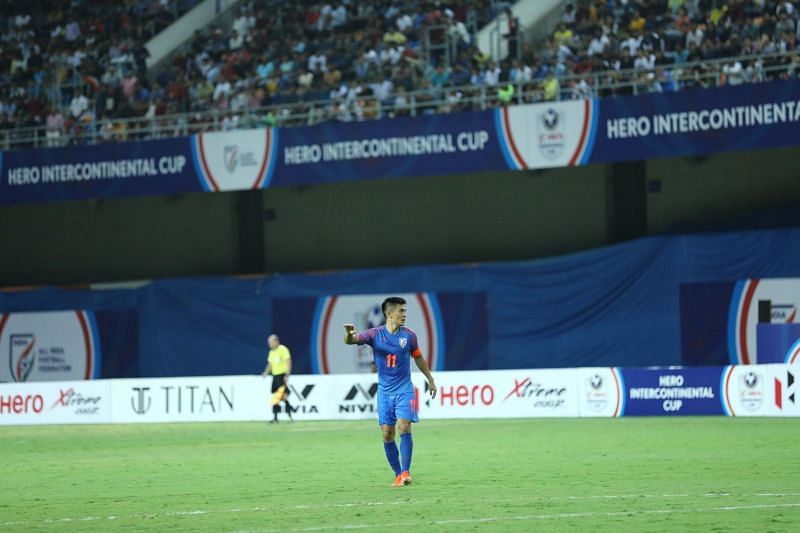 Chhetri couldn&#039;t get much space in the match