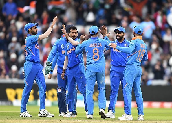 The Indian cricket team at the World Cup.