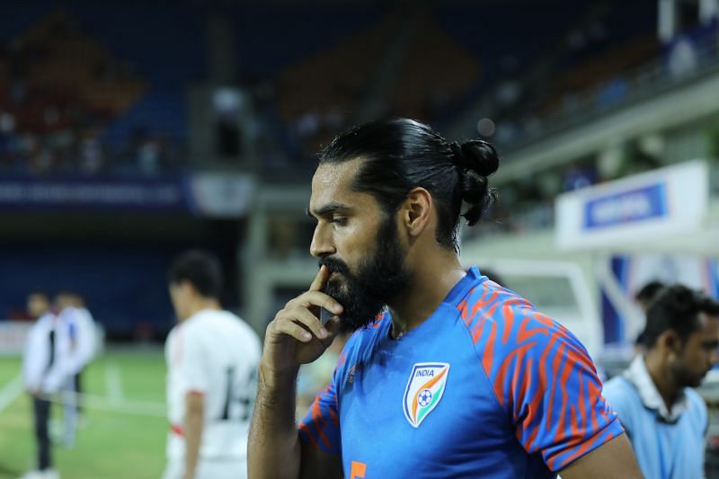 Sandesh Jhingan was substituted owing to an injury and India played the majority of the game with Adil Khan and Subhasish Bose as center-backs