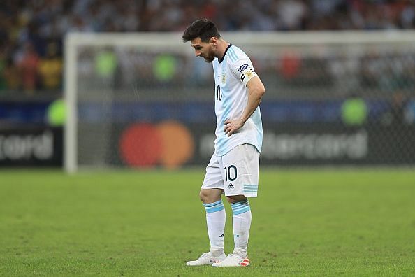 Lionel Messi hit the crossbar