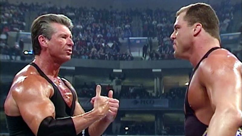 Vince McMahon and Kurt Angle had a tussle on a chartered flight