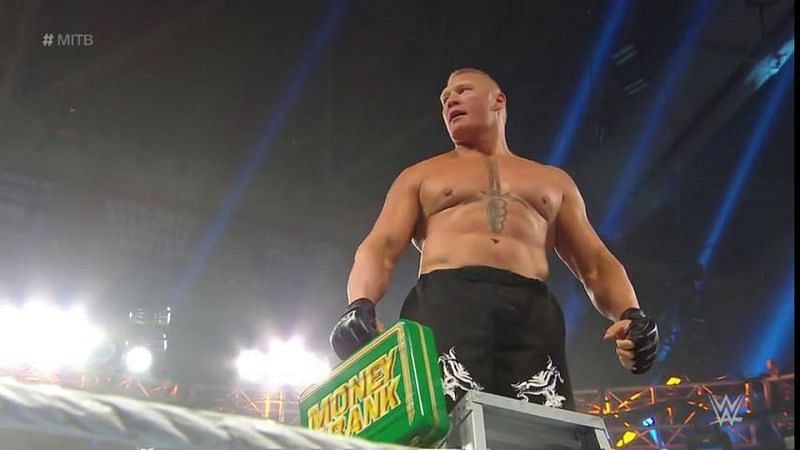 Brock Lesnar is always a threat with the Money in the Bank briefcase in his hands.
