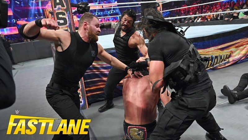 This six-man tag team match was billed as the last match of the Shield.
