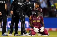 Ross Taylor consoles a distraught Carlos Brathwaite