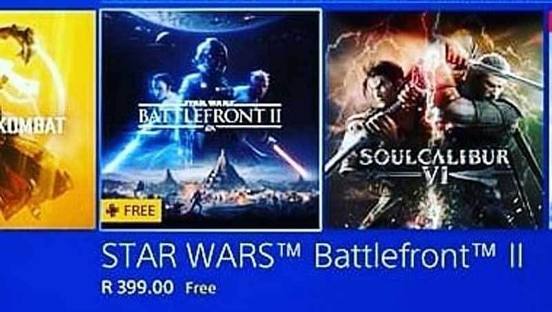 Star Wars Battlefront 2 listed as free
