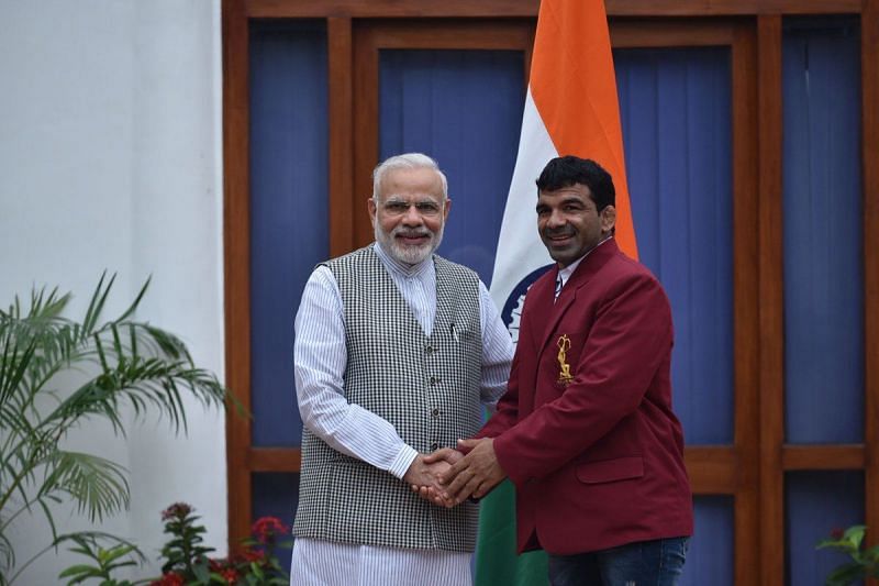 Virender Singh with PM Narendra Modi