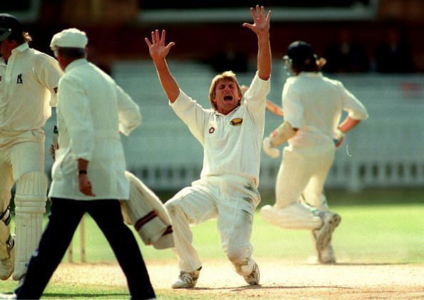 Sport. Cricket. pic: 2nd September 1995. Nat West Final at Lords. Warwickshire beat Norhamptonshire. Kevin Curran, Northamptonshire, makes a vociferous appeal. : News Photo
