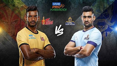 Home team Telugu Titans take on Tamil Thalaivas in Southern derby.