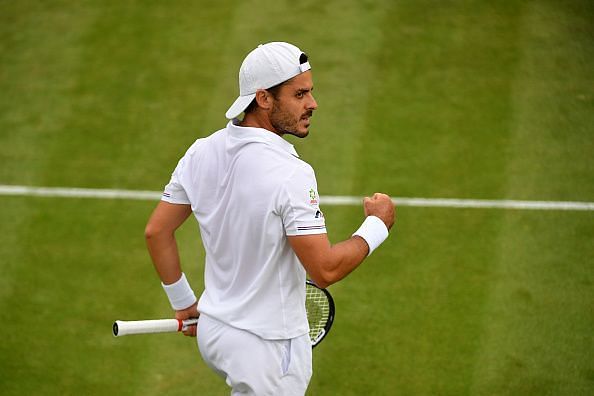 Thomas Fabbiano knocked out the 7th seed Stephano Tsitsipas in five sets.