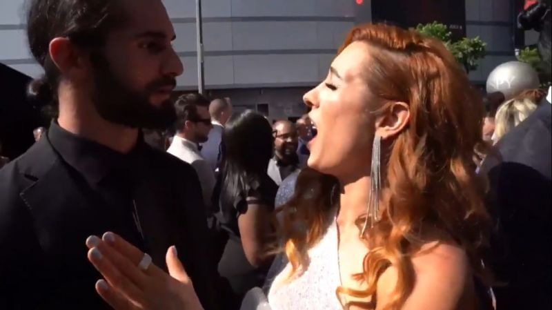 Seth Rollins and Becky Lynch