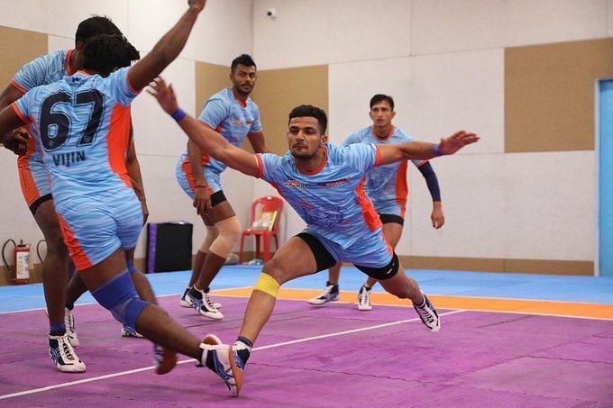 Bengal Warriors players practicing ahead of season seven (Image Credits - Twitter)