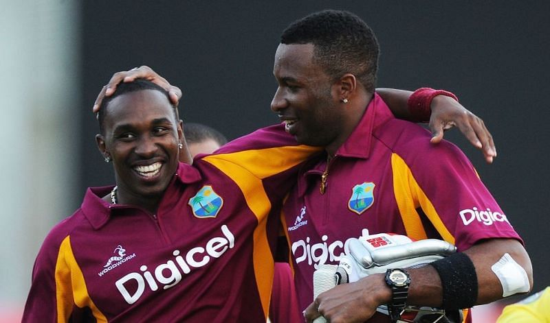 Dwayne Bravo (L) and Kieron Pollard (R) will be leading the two sides