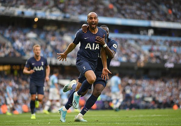 Lucas Moura scored an unlikely equalizing goal for Tottenham