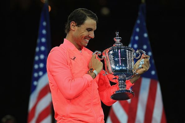 Nadal celebrates his 3rd US Open title in 2017