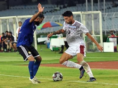 Gurjinder Kumar getting forward from left back position