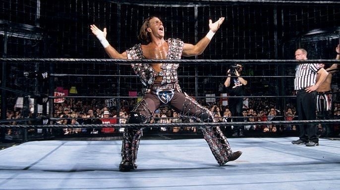 Shawn Michaels inside the Elimination Chamber at Survivor Series 2002