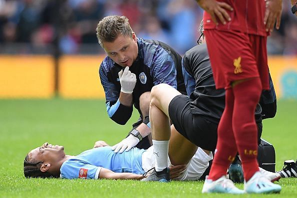 Sane was in some serious discomfort after a needless challenge by Trent Alexander-Arnold early on
