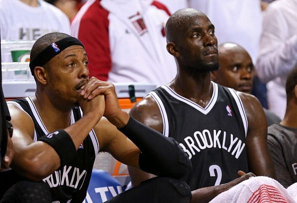 Paul Pierce and Kevin Garnett